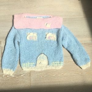 Vintage hand knit kids sweater.